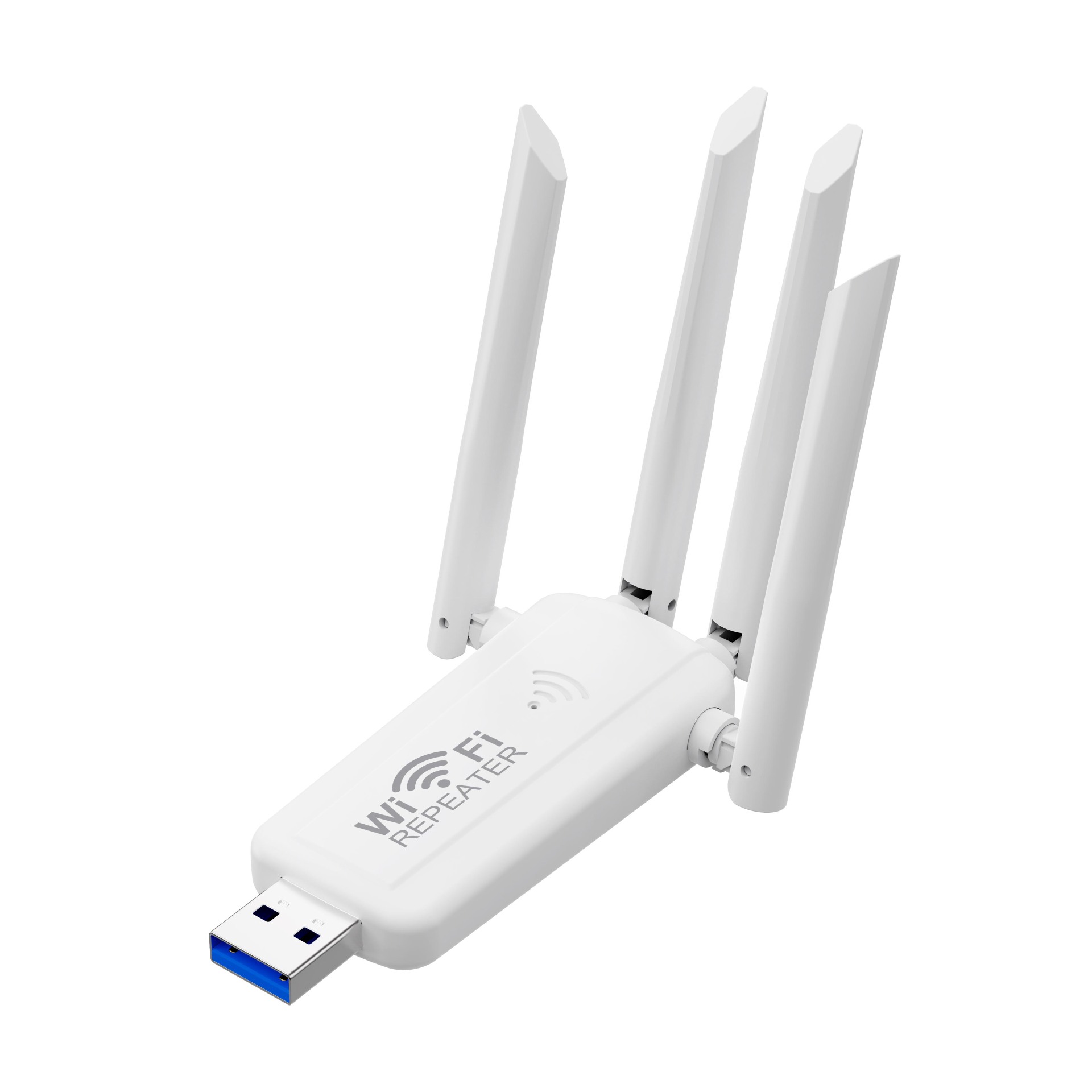 2.4G 300Mbps USB Wireless WiFi Repeater 4 Antenna WiFi Signal Amplifier Booster Long Range Extender For Home Network Extension: PURPLE