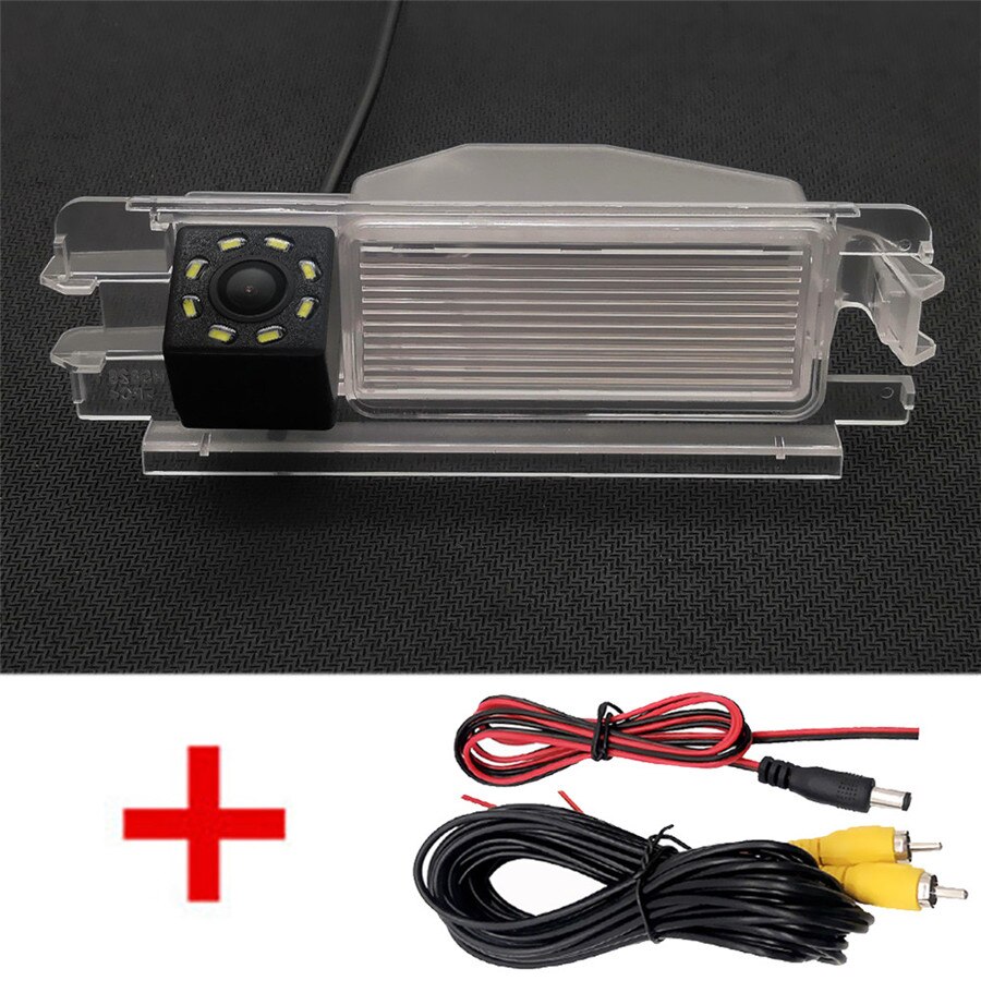 Fisheye HD Dynamic Trajectory Wireless Car Rear View Camera For Renault Dacia Sandero II Stepway 2 Logan 1 2 MCV Clio 2 Pulse: Wire 8LED / Dynamic Trajectory