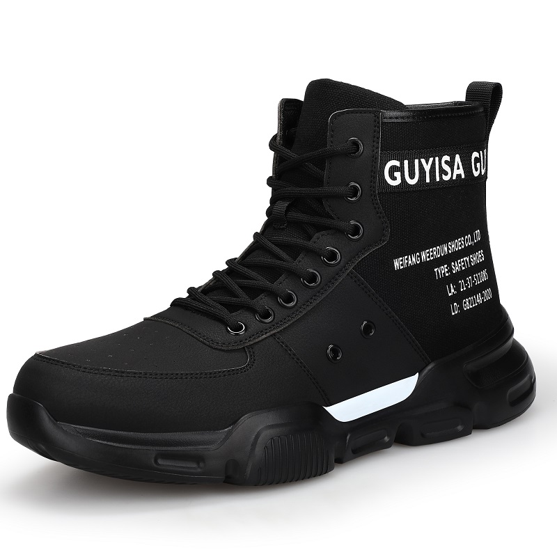Breathable Safety Work Shoes for Men Steel Toe Cap Indestructible Working Boots Anti-puncture Non-slip Outdoor Sneakers: 42