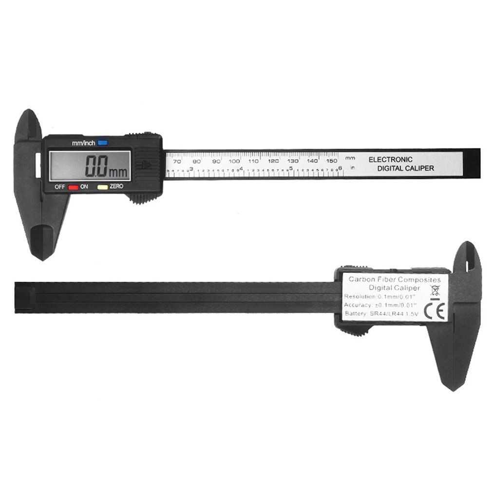 Electronic Digital Vernier Caliper Carbon Fiber Vernier Gauge Micrometer Digital Electronic Caliper Ruler 1 pcs