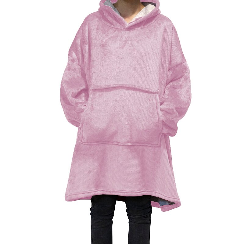 Felpe con cappuccio TV fuori misura in mucchio felpe con cappuccio tascabili giganti casuale invernali coperte ponderate unisex felpa con cappuccio per letti viaggi a casa: rosa