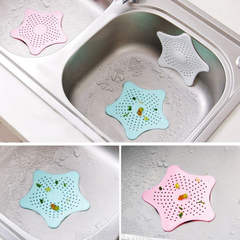 Kitchen Sink Strainer Silicone Drain Stopper Star Shaped Drain Cover Shower Drain Covers Kitchen Sink Accessories Gadgets &