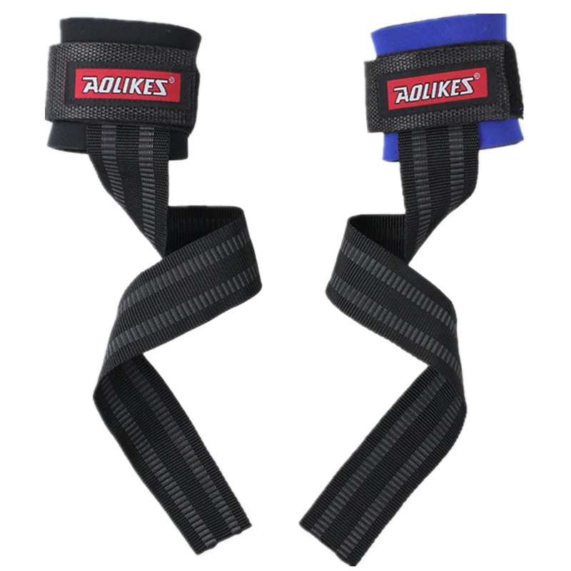 1 coppia Sollevamento Pesi Cintura di anti-scontrino Cinghie di Sollevamento per Il fitness Powerlifting Palestra presa cinghia Supporto per polso Involucri fascia di Protezione