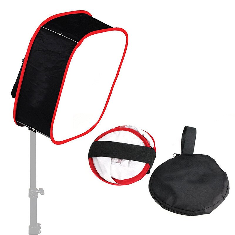 Punainen led-salama verkkovalo taitettava softbox studiovalo kannettava muotokuvaus erityiset softbox-valolaatikon kameratarvikkeet