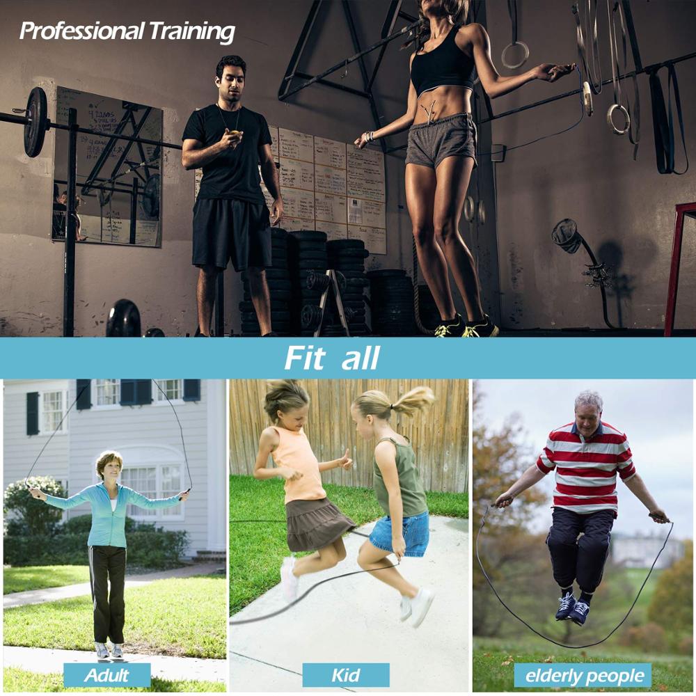 High Speed Skipping Rope Adjustable Fitness Jump Rope Anti-slip Handles 2.5mm/3.4mm Ropes For Crossfit Workout Training