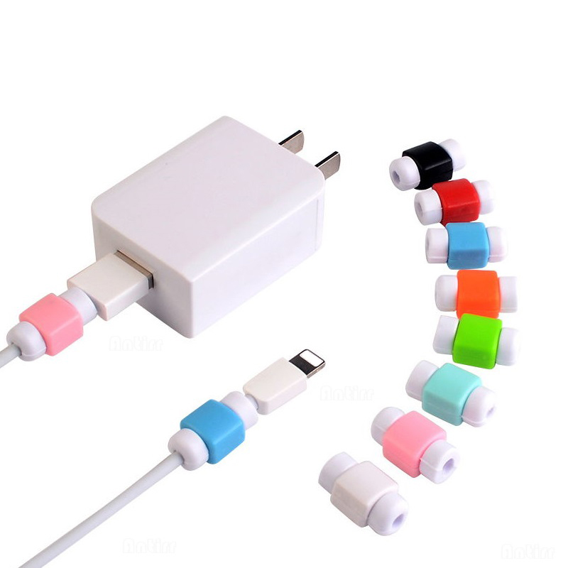 Silikoni usb-kaapelin suojus kuulokkeiden johdon suojakuori data laturin linjan suojaholkki apple iphone samsungille