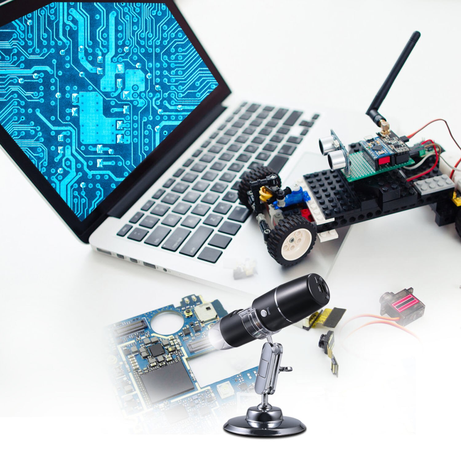 KKmoon Portable High Definition Electron Digital Microscope WiFi Wireless 1000x Magnifying Glass Christmas for Children