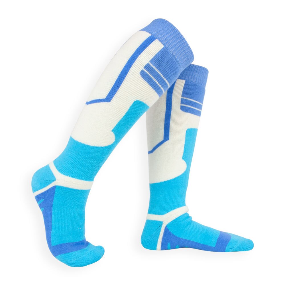 Algodón lana nylon acrílico spandex caucho banda deportes al aire libre escalada esquí hombres y mujeres NIÑOS Calcetines: blue / L and XL 42-47