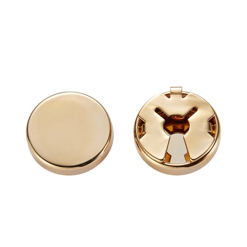 1 Paar Messing Ronde Manchet Knop Cover Manchetknopen Voor Wedding Formele Shirt Mannen Formele Button Covers Imitatie Manchet links: Gold