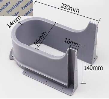 Plastic U Shape Under Sink Basin Bath Cabinet Drawer Pull Out Recessed U Cutout Cover For Drainage Grommet: 6-Grey