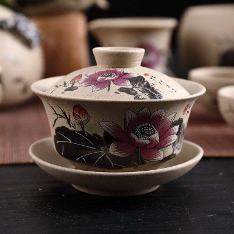 Chinese traditions gai wan tea set Bone China Tea Sets Dehua gaiwan tea porcelain pot set for travel Beautiful and easy kettle