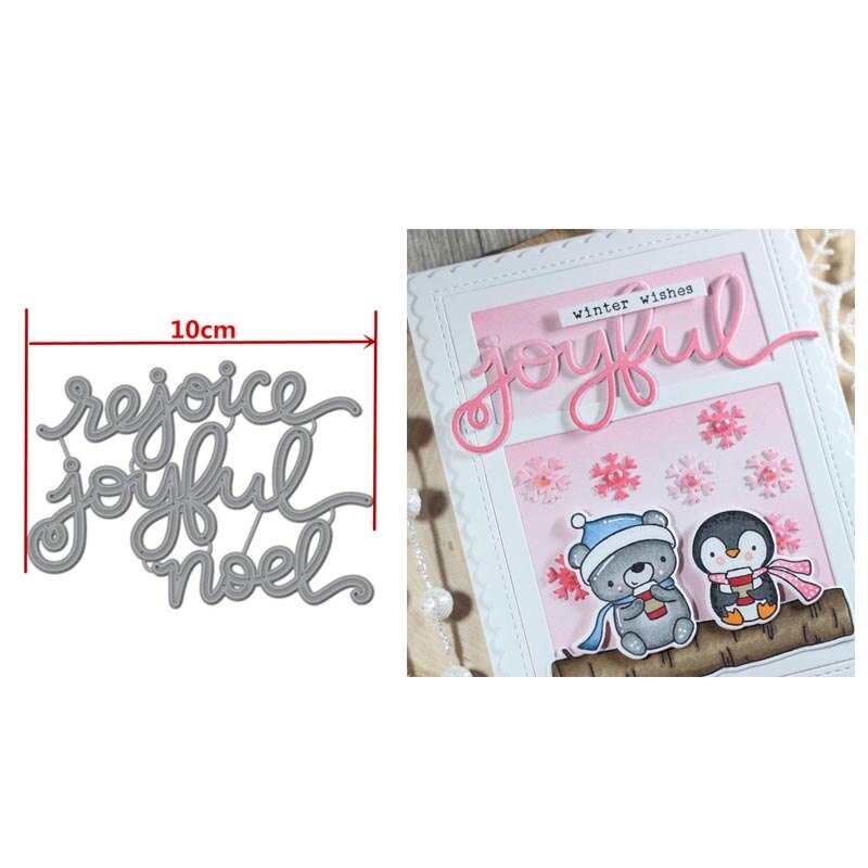 Rectangle Frames Scenes Rainbow Words Phrases Metal Cutting Dies Pond Stencil DIY Card Crafts Scrapbooking Template dies: H4579