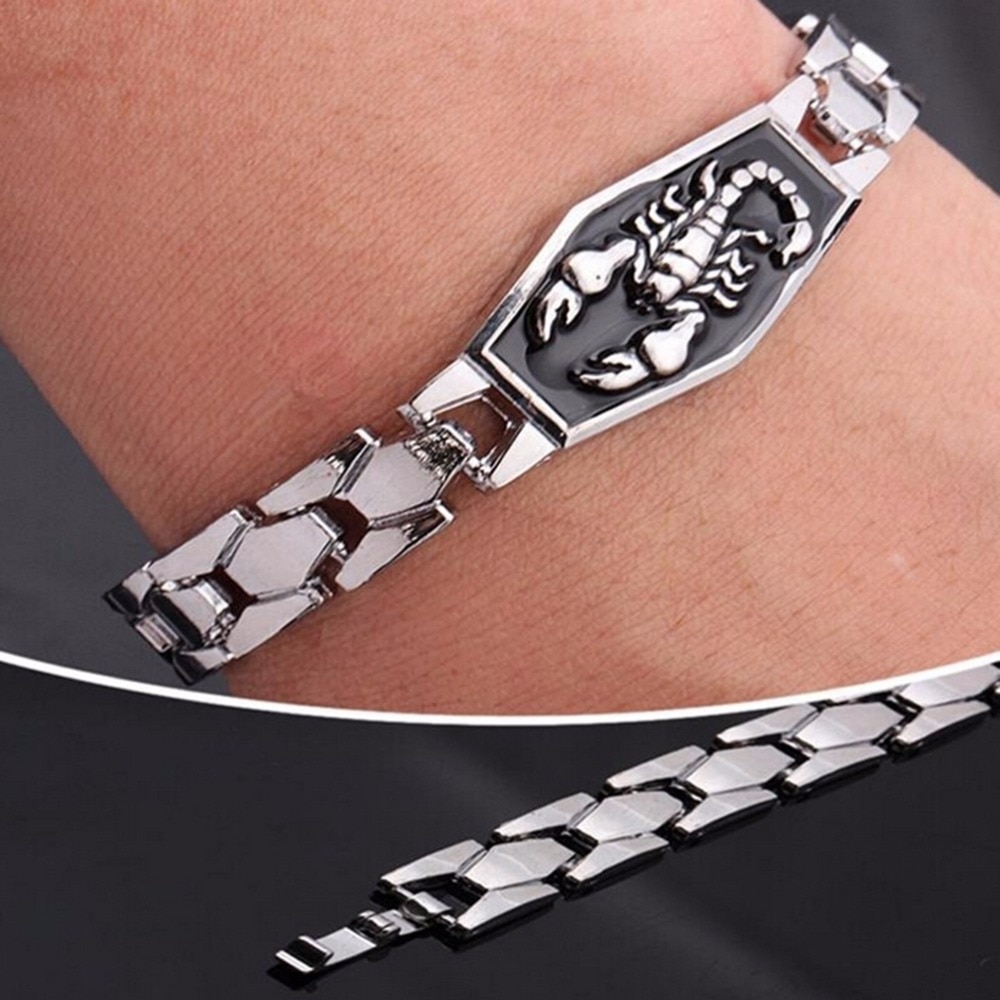 Edelstahl Armbänder Männer Skorpion Charme Armbänder Punk Mann Armbänder & Armreifen Armbinde Pulsera hombre Schmuck