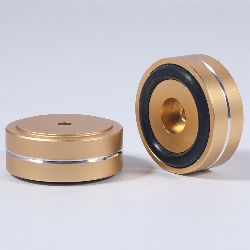 4 pçs pés de isolamento plataforma giratória almofadas alto-falante de alumínio picos suporte pé cones base esteira para áudio amplificador de som