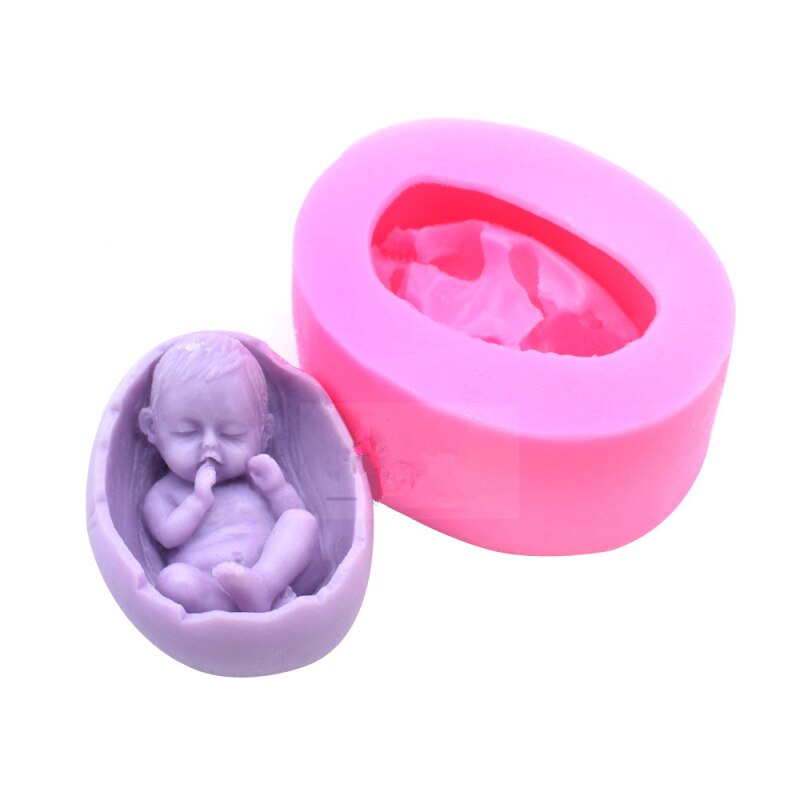 Soikea muoto 3d nukkua vauva silikoni saippua muotti fondant kakku diy leivontamuotti kynttilä muoto kipsi aromaterapia muotti saippua