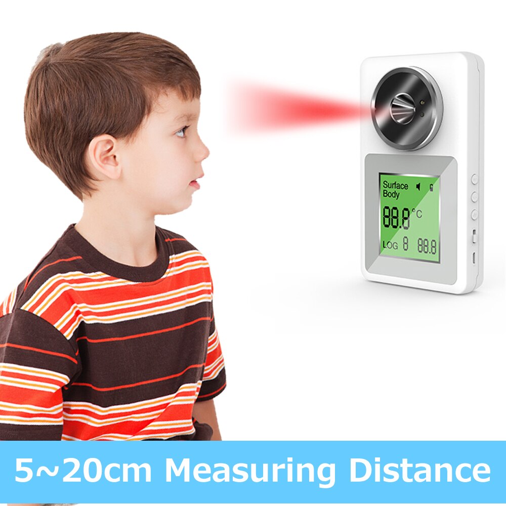 3.0-inch LCD Display Wall-mounted Infrared Thermometer IR Non-contact Digital Measuring Gauge Body Object High Temperature Alarm