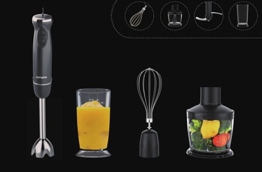 Homgeek Onderdompeling Blender Keuken 4-In-1 800W Draagbare Juicers Hand Stick Blender Mixer Groente Vleesmolen staafmixer