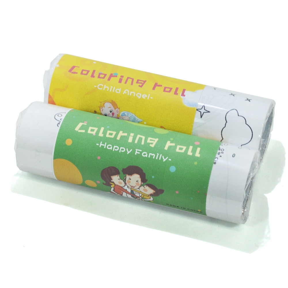 Happy Family Pattern Coloring Roll, Wall Painting, Children Coloring Poster Continuous Coloring Paper, Ages 3+