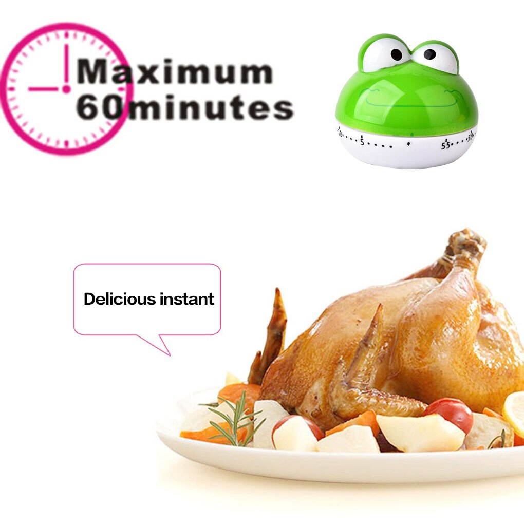 Cartoon Animal Kitchen Timer Cooking Baking Steaming 55 Minutes Countdown Mechanical Timing Machine