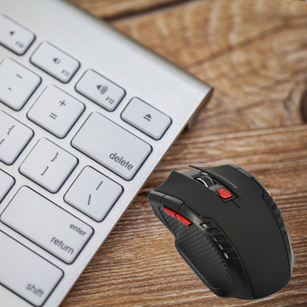 Ratón inalámbrico de 2,4 GHz, ratón óptico para juegos con receptor USB, ratón inalámbrico 6D para ordenador y portátil, accesorios