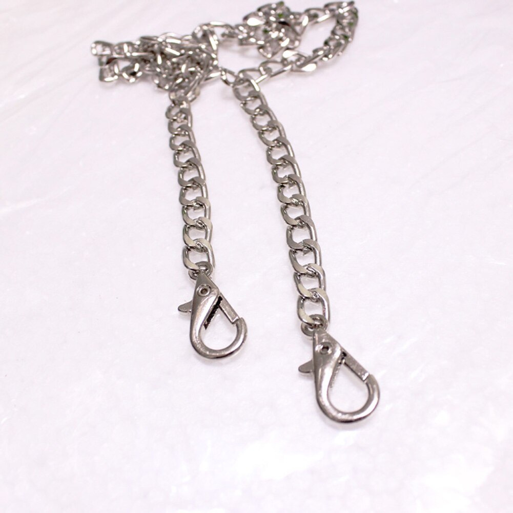 120cm Handbag Metal Chains For Bag DIY Purse Chain With Buckles Shoulder Bags straps for bags Handbag Handles bag strap: Silver