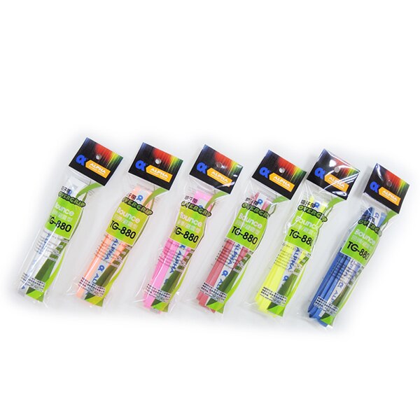 Alpha 5 Stks/partij Eva Zweetband Grips Stok Dunne Racket Overgrip 0.6 + 0.4Mm Dompelen Coating Proces Badminton Overgrips: Random