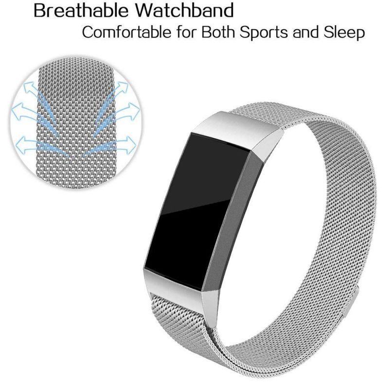 9 Colors For Fitbit charge 3 Fitness Band Magnetic Milanese Stainless Steel bracelet Replacement bands For charge3 strap