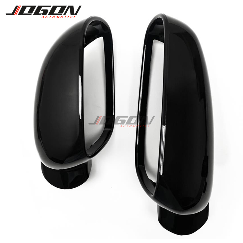 Cubierta de espejo retrovisor negro brillante, tapa de carcasa de espejo lateral para VW Golf 4 IV GTI R32 Jetta MK4 Bora 1J Passat B5: Default Title