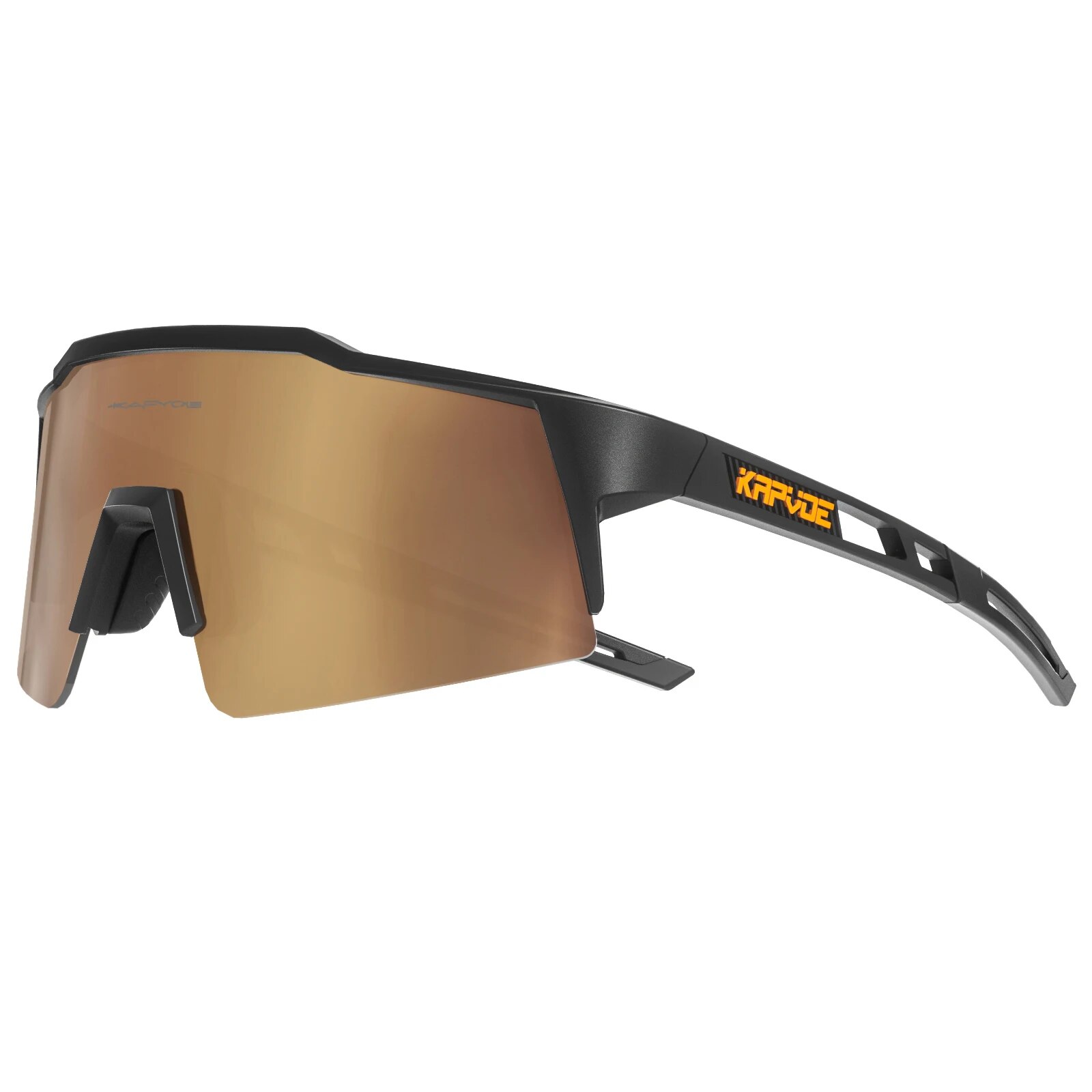 Kapvoe gafas de ciclismo polarizadas MTB gafas de bicicleta de carretera protección UV400 gafas de sol ultraligeras equipo de gafas deportivas: Caqui oscuro