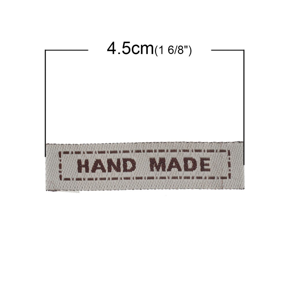 100 stks/pak Wasbare Geweven Naam Etiketten Kledingstuk Stof Tags Marker Set Handgemaakte Kleding Zorg Labels voor Kleding 4.5 cm