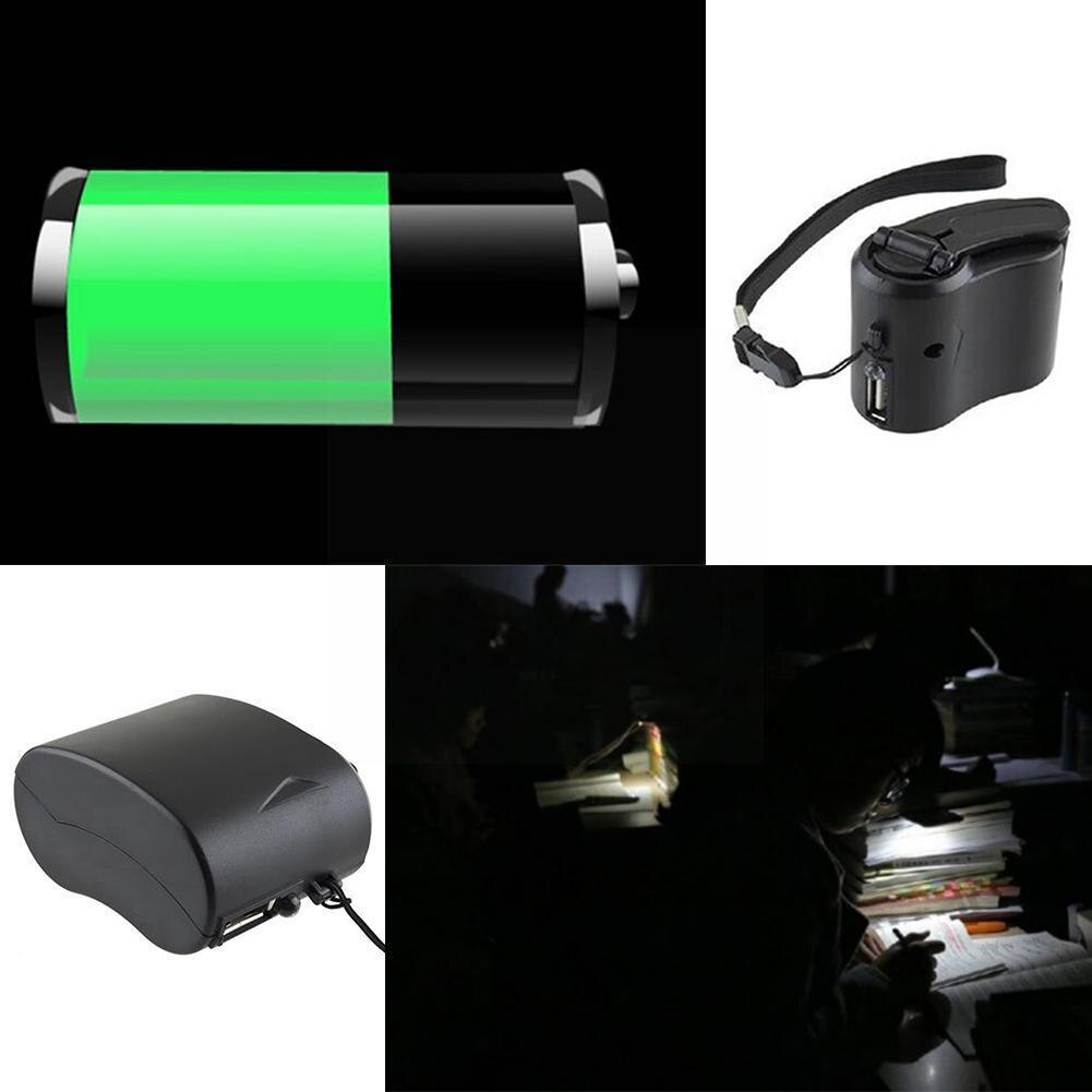 Schwarzer, unbegrenzter handkurbelgenerator, handy-ladegerät, reiseladegerät, camping-notfall-usb-outdoor-ladegerät ,  y4 oder 4
