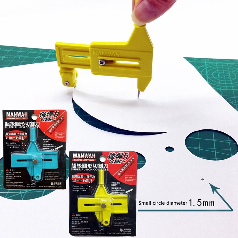 Circular Cutting Tools 1.5-100mm Diameter Round Cutter Adjustable Compass Circle Cutter Photo Paper Cutter DIY Tangential Device