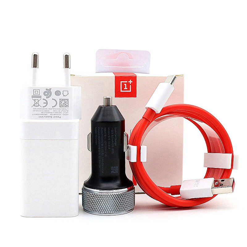 Original Oneplus EU Charger 5V4A car Dash charger For One plus 6T 5/5T/3/3T Dash Charge Adapter Dash 4A USB Charge Type C Cable: EUXCarXCable