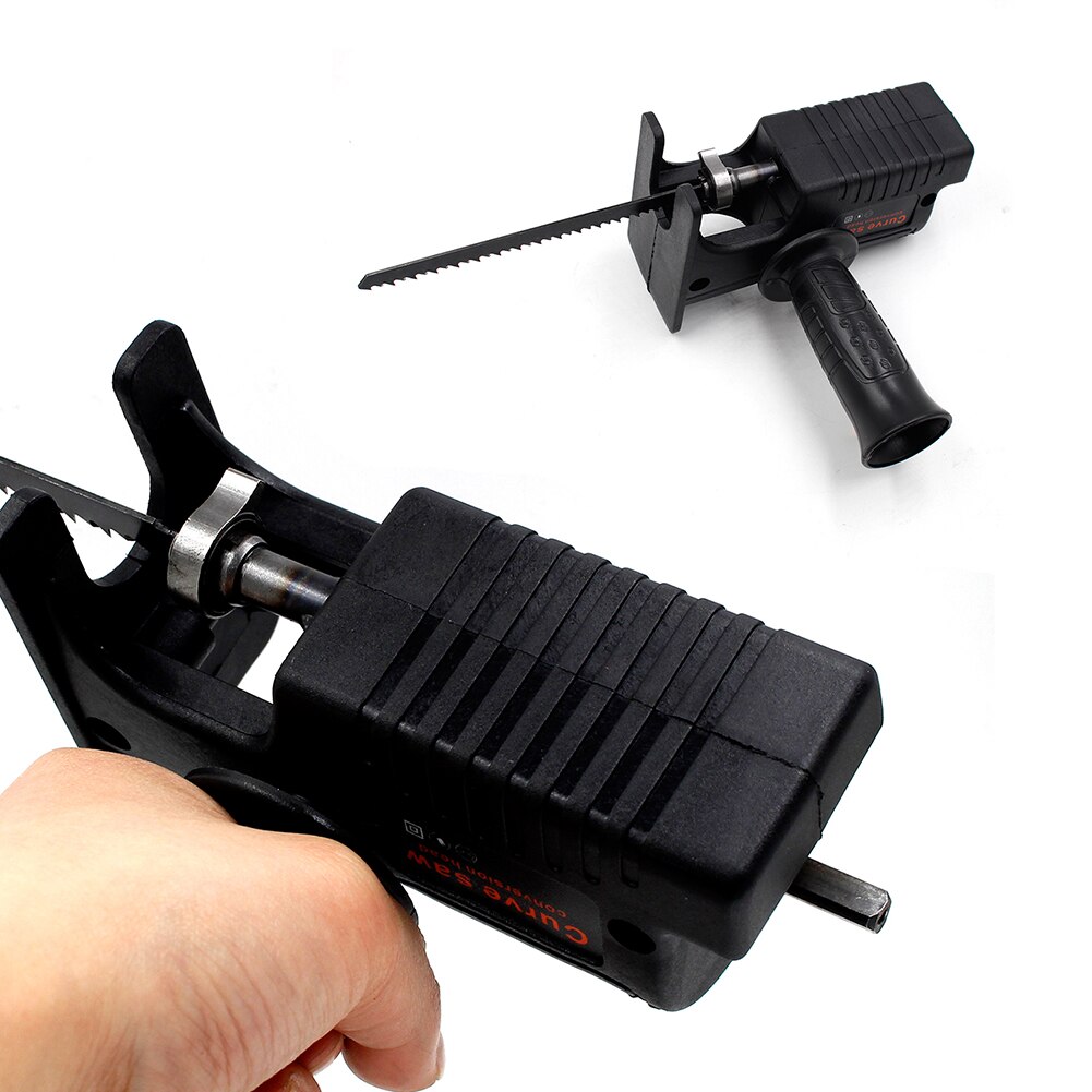 Reciprocating Saw Adapter with Sawblade Electric Drill Modified Electric Saw Power Tool Wood Cutter Machine Attachment Adapter