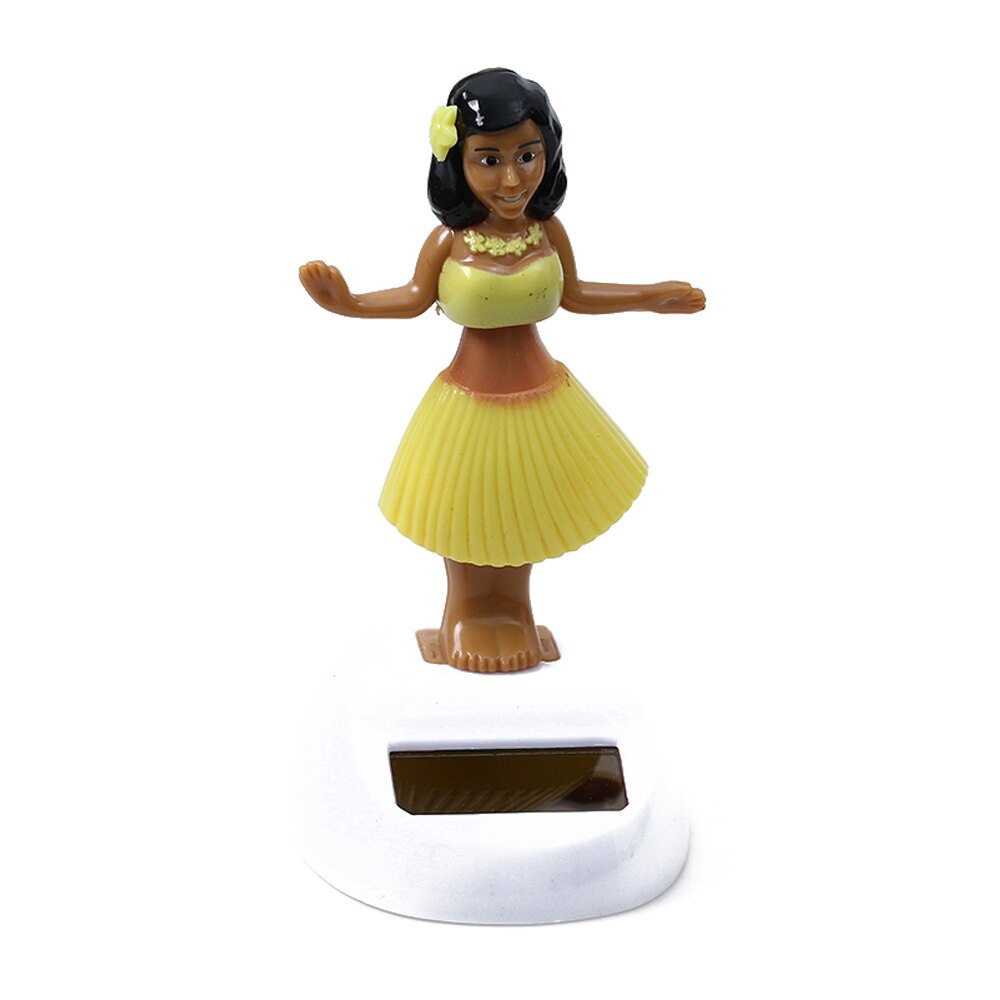 Color RandomNovelty Solar Powered Dancing Girl Hawaiian Luau Party Swinging Bobble Toy Figure Decoration Doll Toys