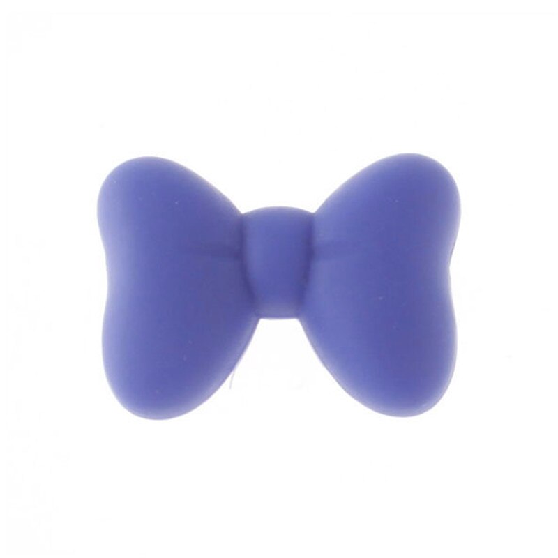 Anneau de dentition en Silicone à nœuds | Perles pour bébé, bricolage, perle d'infirmière, bijoux Chewable Silicone bébé, perles de dentition: 831navy blue