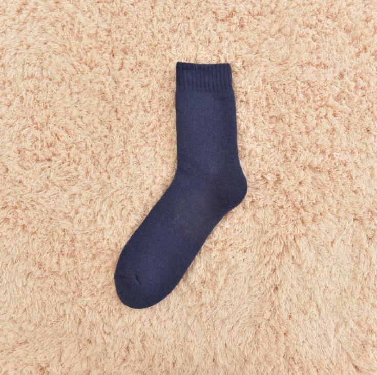 Winter dikke #39 warme wollen sokken heren plus fluwelen lange sokken calcetines meias: Marine