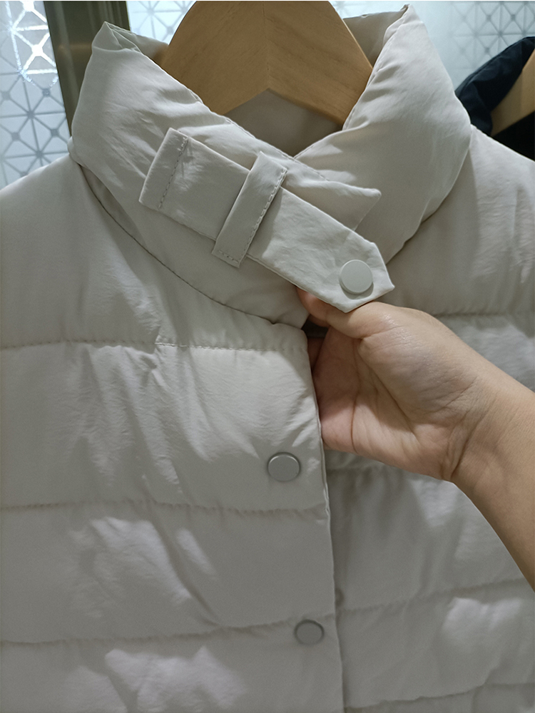 Zus Fara Herfst Winter Stand Kraag Lange Vest Vrouwen Bodywarm Katoen Gewatteerde Winddicht Warm Vest Vrouwelijke Effen Losse Vest