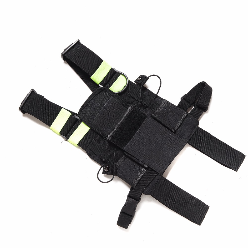 Abbree Helle Grün Radio Brust Harness Brust Vorne Packung Beutel Holster Weste Rig Carry Fall für Zwei Weg Radio Walkie talkie