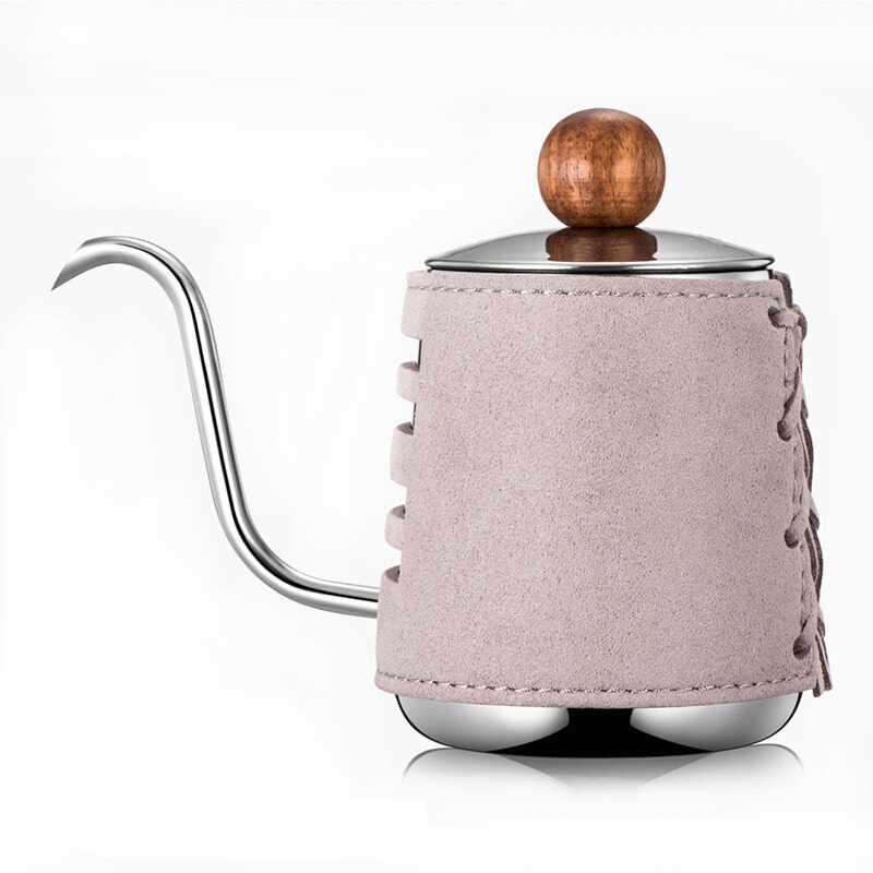 Hervidor de agua con cuello de cisne para café, tetera de cuero con cuello de cisne, sin manos, 350ml: C