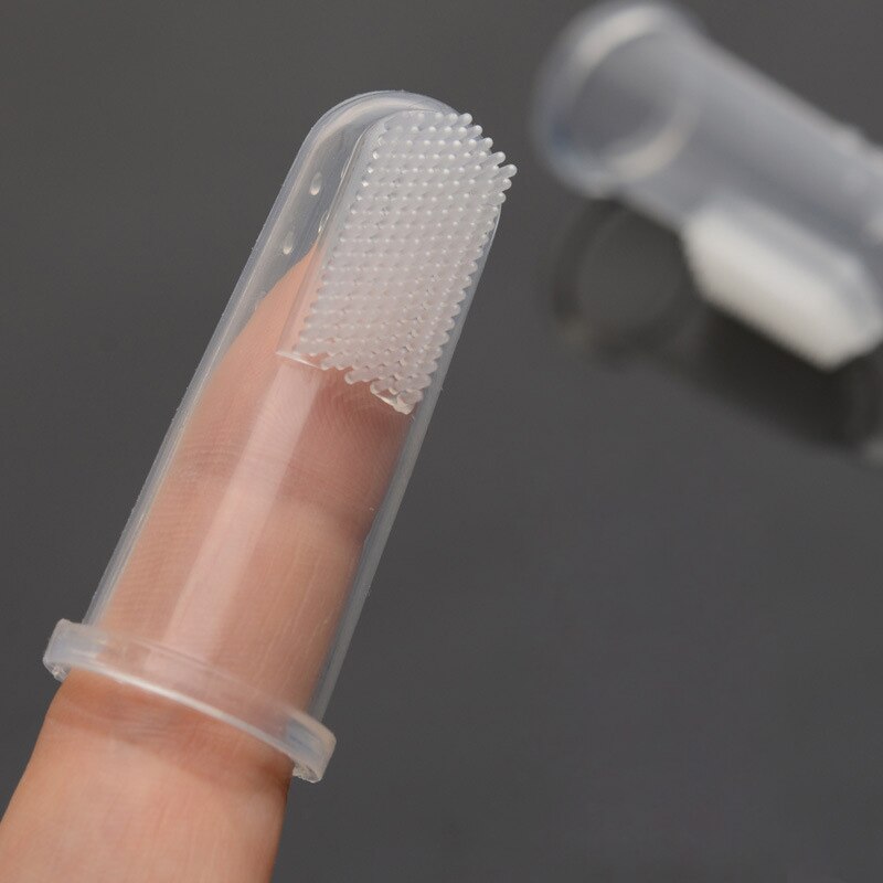 Cepillo de dientes de dedo de silicona para formación de dientes