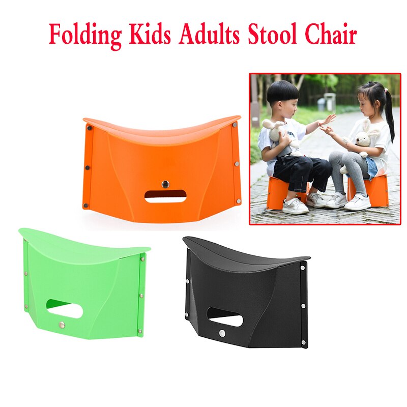 Folde børn voksne skammelstol sæde ultralet fiskeri pp camping bærbar vandring 3 farver