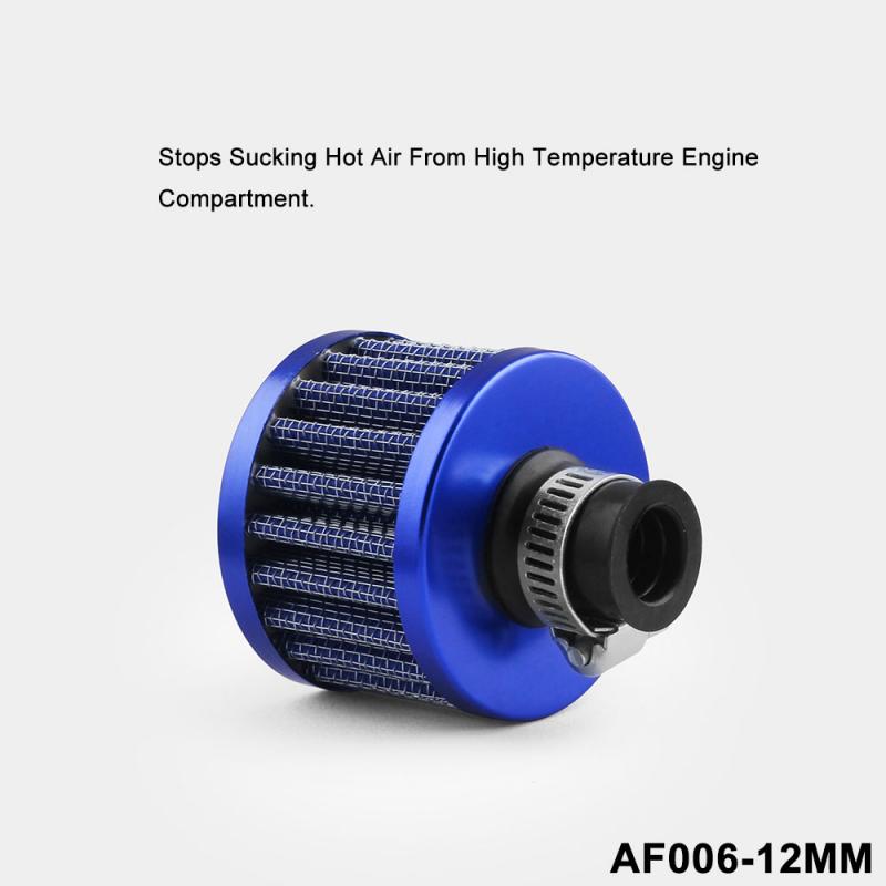 12MM Round Crank Case EngIne Breather Car Oil Cold Air Intake Crank Case Turbo Vent Breather Filter Car Modification Air Filter