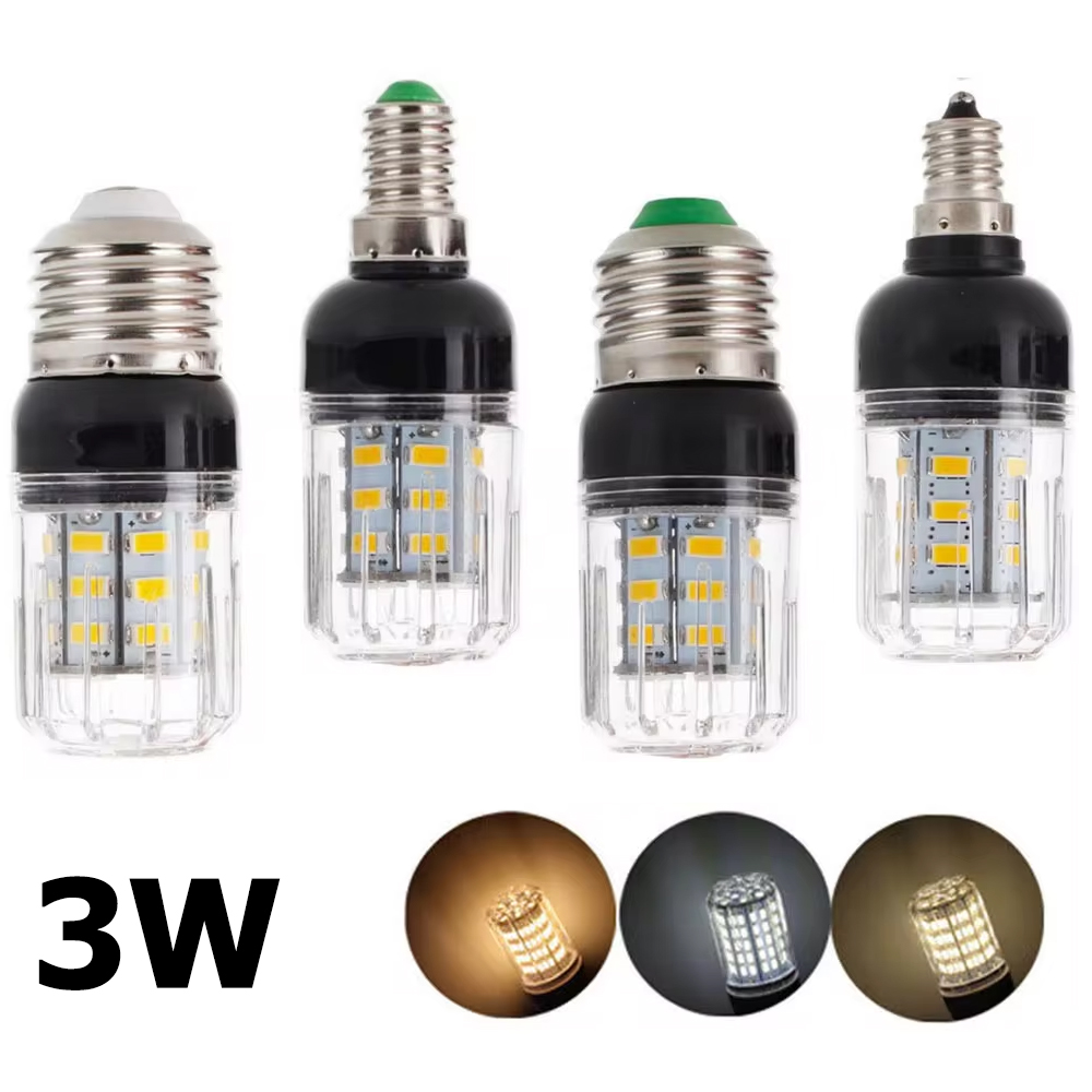 Ampoules LED épis de maïs E27 E14, 27 diodes, 3W SMD5730 E12 E26, lampe LED 110V 220V 12V 24V, lumière blanche froide/chaude/neutre pour la décoration de la maison