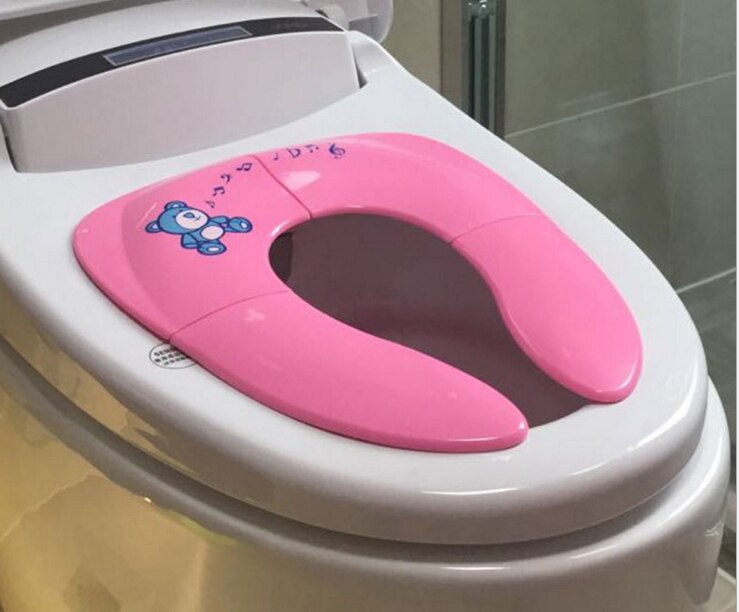 Bébé voyage pliant pot siège enfant en bas âge portable toilette formation siège enfants urinoir coussin enfants pot chaise coussin/tapis: pink
