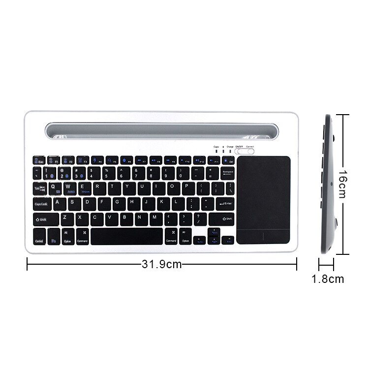 Mobiele Telefoon Draadloze Bluetooth Keyboard Houder Stand Draagbare Touchpad Voor Iphone Ipad Mini Android Telefoon Tablet Pc Smartphone