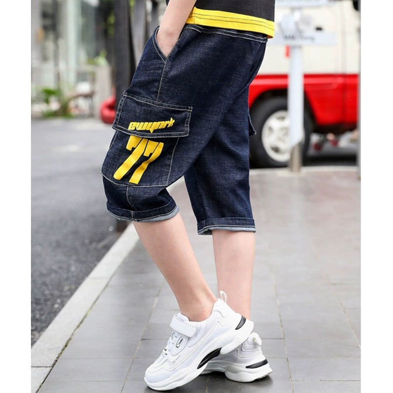 Jungen Jeans Shorts Sommer Kinder Jeans Shorts kinder Freizeit Denim Kurze Hosen Für Teen Jungen 2-14 jahr Kind Tragen