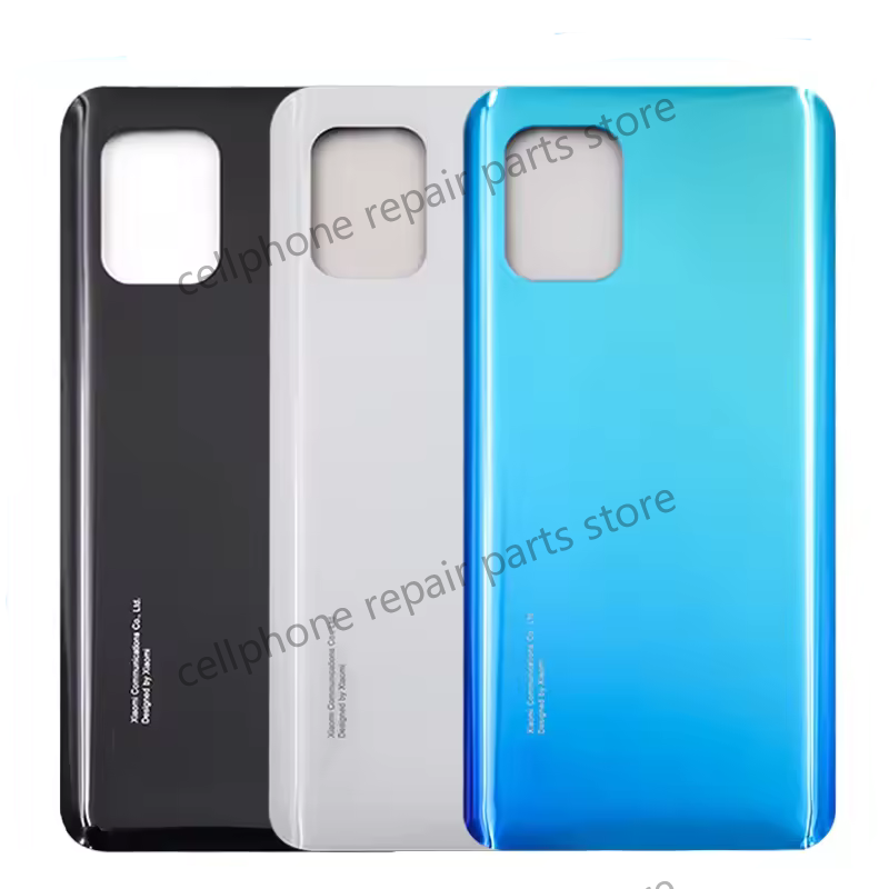 Til xiaomi  mi 10 lite  mi10 lite 5g batteribagdæksel 3d glaspanel bagdør glaskabinet med klæbende udskiftning
