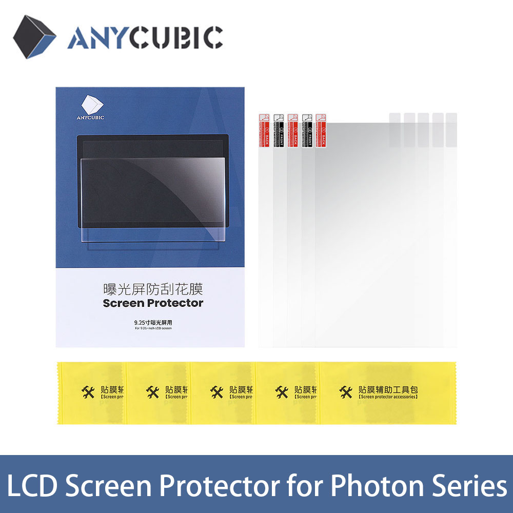 Anycubic 3D Printer Onderdelen Screen Protector Set Voor Photon M3(Plus) mono 4K Mono X 6K(4K) 6.23, 7.6, 8.9, 9.25 Inch 5 Stks/partij