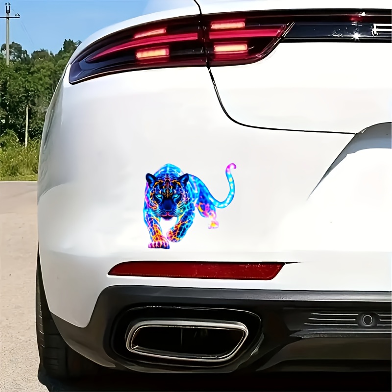 1PC Lebendige Neon- Leopard Motorrad Aufkleber Wasserdicht für Rolle Kraftstoff Panzer Vorderseite Verkleidung Vinyl Aufkleber Auto Fenster Dekoration